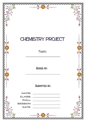 front page for chemistry assignment