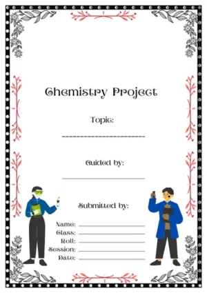 Chemistry Project Minimalist Front Page Design
