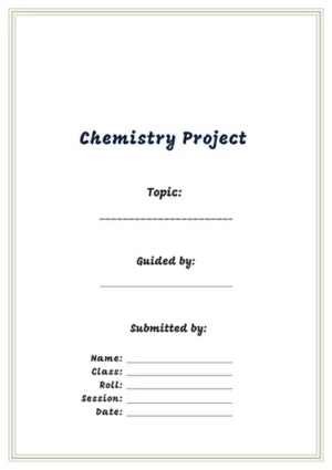 Chemistry Project Simplistic Cover Page Design