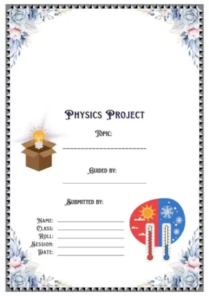 Physics Project Minimalist Front Page Design