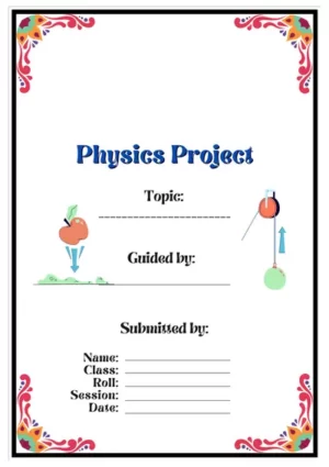 Physics Project Simplistic Cover Page Design